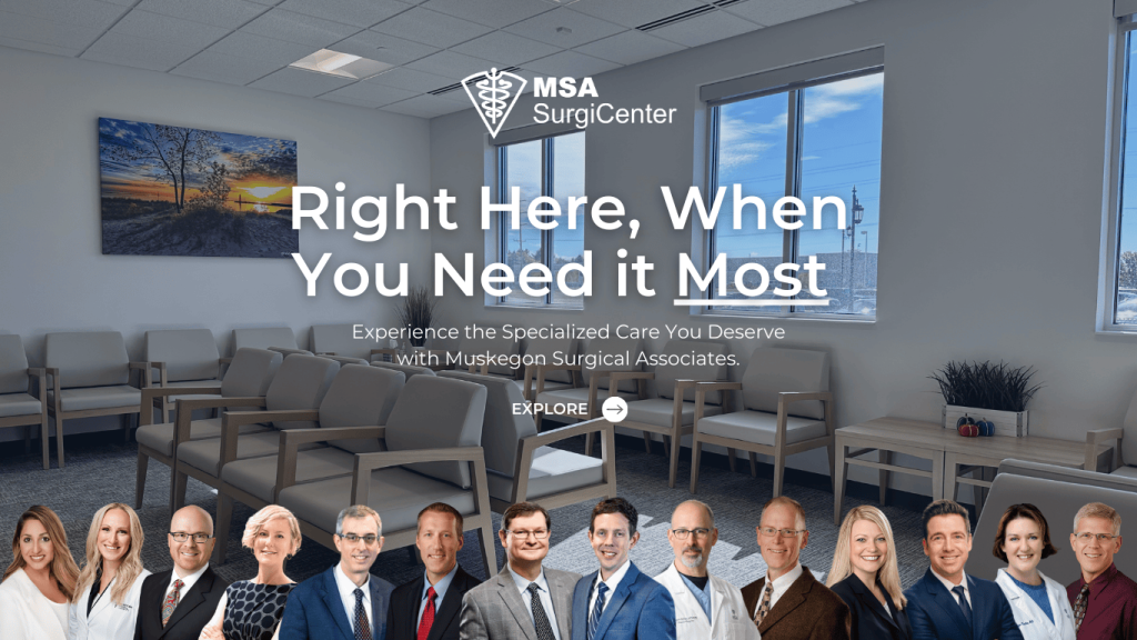 View of MSA SurgiCenter waiting room, an outpatient surgery center in Muskegon